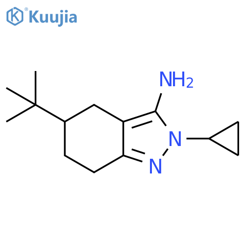 2H-Indazol-3-amine, 2-cyclopropyl-5-(1,1-dimethylethyl)-4,5,6,7-tetrahydro- structure
