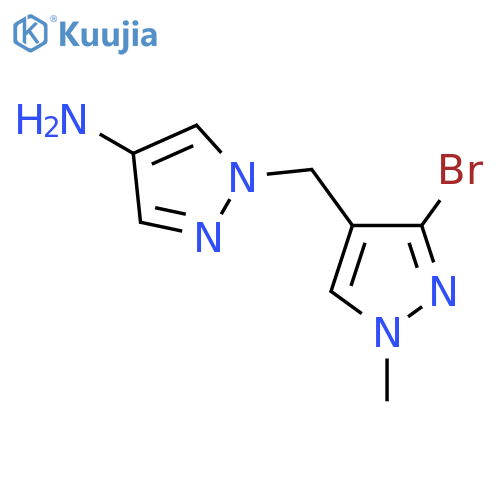1-(3-bromo-1-methyl-1H-pyrazol-4-yl)methyl-1H-pyrazol-4-amine structure