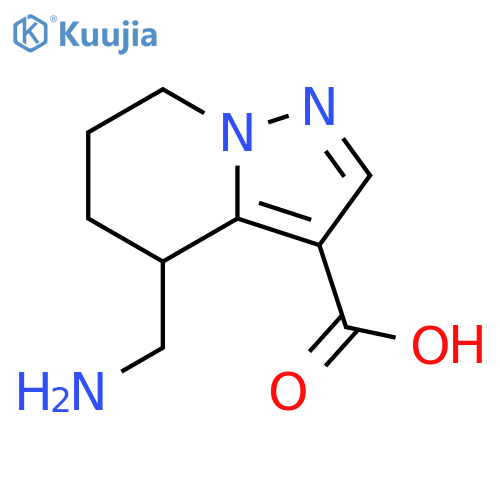 Pyrazolo[1,5-a]pyridine-3-carboxylic acid, 4-(aminomethyl)-4,5,6,7-tetrahydro- structure
