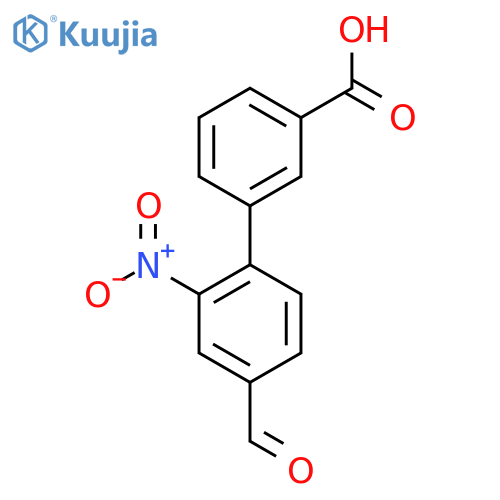 3-(4-Formyl-2-nitrophenyl)benzoic acid structure