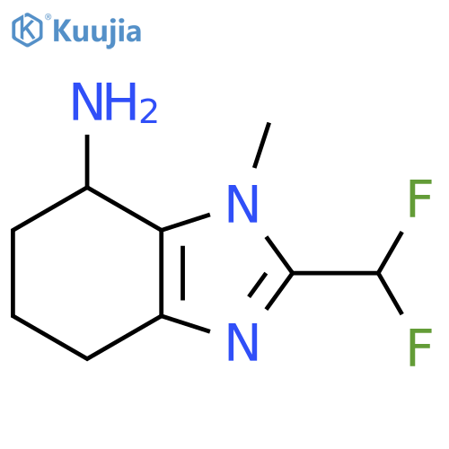 2-(difluoromethyl)-1-methyl-4,5,6,7-tetrahydro-1H-1,3-benzodiazol-7-amine structure