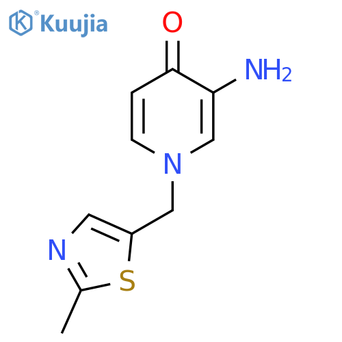 3-amino-1-(2-methyl-1,3-thiazol-5-yl)methyl-1,4-dihydropyridin-4-one structure