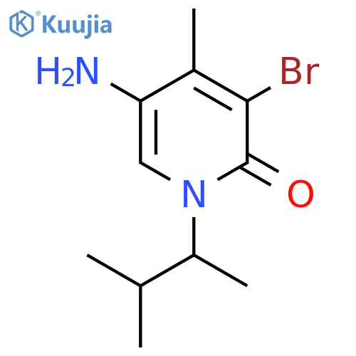 5-amino-3-bromo-4-methyl-1-(3-methylbutan-2-yl)-1,2-dihydropyridin-2-one structure