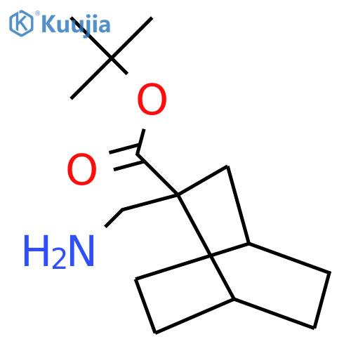 tert-butyl 2-(aminomethyl)bicyclo2.2.2octane-2-carboxylate structure