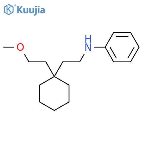 N-{2-[1-(2-methoxyethyl)cyclohexyl]ethyl}aniline structure