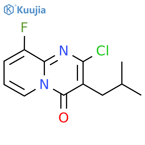 2-chloro-9-fluoro-3-(2-methylpropyl)-4H-pyrido1,2-apyrimidin-4-one structure