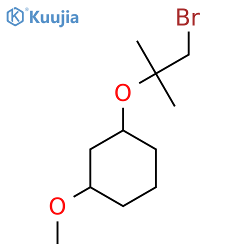 1-(1-bromo-2-methylpropan-2-yl)oxy-3-methoxycyclohexane structure
