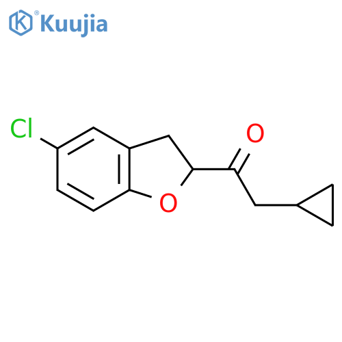 1-(5-Chloro-2,3-dihydro-1-benzofuran-2-yl)-2-cyclopropylethan-1-one structure
