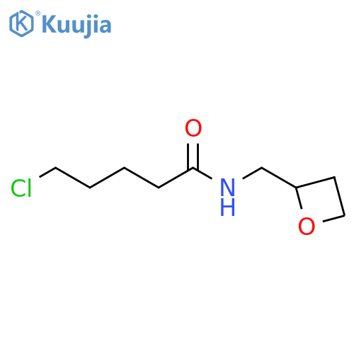 5-chloro-N-(oxetan-2-yl)methylpentanamide structure
