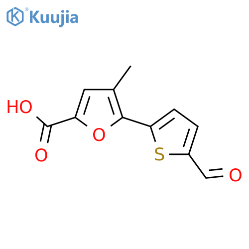 5-(5-Formylthiophen-2-yl)-4-methylfuran-2-carboxylic acid structure