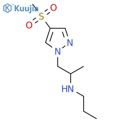 1-(4-methanesulfonyl-1H-pyrazol-1-yl)propan-2-yl(propyl)amine structure