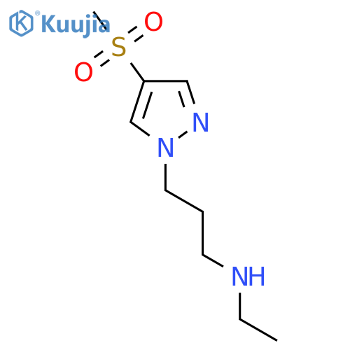ethyl3-(4-methanesulfonyl-1H-pyrazol-1-yl)propylamine structure