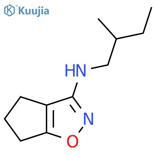 N-(2-methylbutyl)-4H,5H,6H-cyclopenta[d][1,2]oxazol-3-amine structure