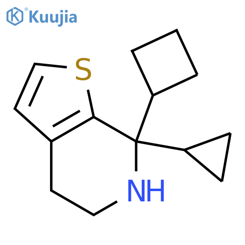 7-cyclobutyl-7-cyclopropyl-4H,5H,6H,7H-thieno2,3-cpyridine structure