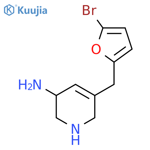 5-[(5-Bromofuran-2-yl)methyl]-1,2,3,6-tetrahydropyridin-3-amine structure
