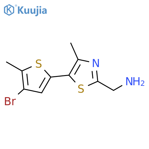 2-Thiazolemethanamine, 5-(4-bromo-5-methyl-2-thienyl)-4-methyl- structure