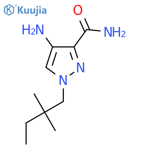 4-amino-1-(2,2-dimethylbutyl)-1H-pyrazole-3-carboxamide structure