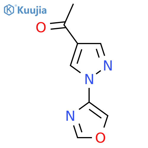 1-1-(1,3-oxazol-4-yl)-1H-pyrazol-4-ylethan-1-one structure
