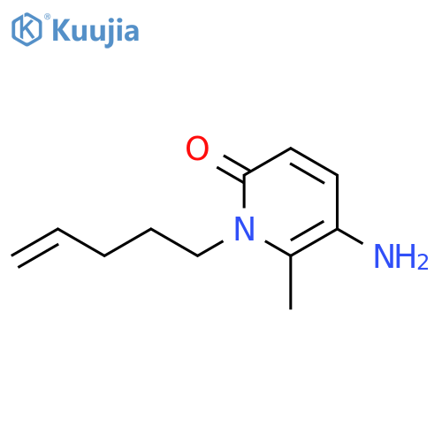 5-amino-6-methyl-1-(pent-4-en-1-yl)-1,2-dihydropyridin-2-one structure