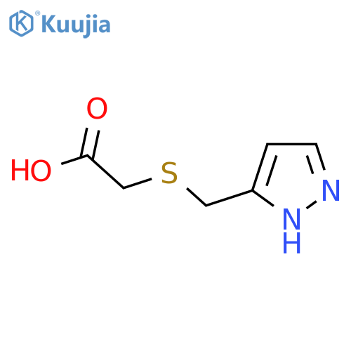2-{(1H-pyrazol-3-yl)methylsulfanyl}acetic acid structure