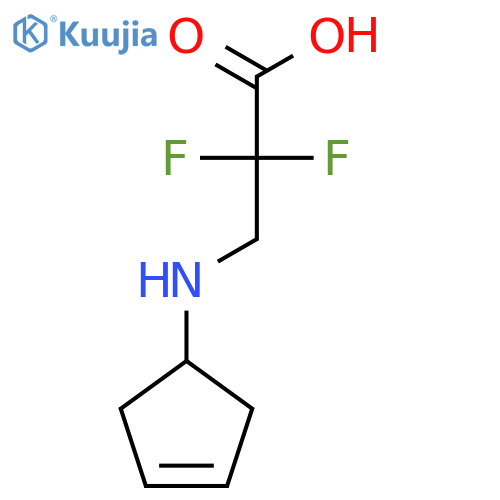 3-[(Cyclopent-3-en-1-yl)amino]-2,2-difluoropropanoic acid structure