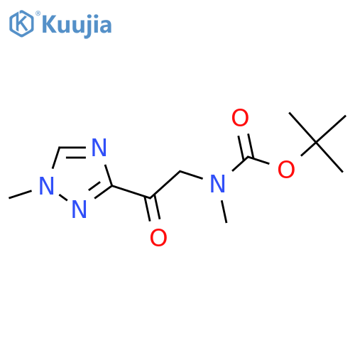 tert-butyl N-methyl-N-[2-(1-methyl-1H-1,2,4-triazol-3-yl)-2-oxoethyl]carbamate structure