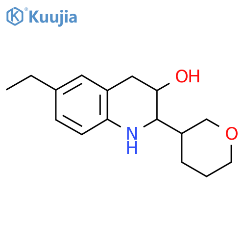 6-Ethyl-2-(oxan-3-yl)-1,2,3,4-tetrahydroquinolin-3-ol structure