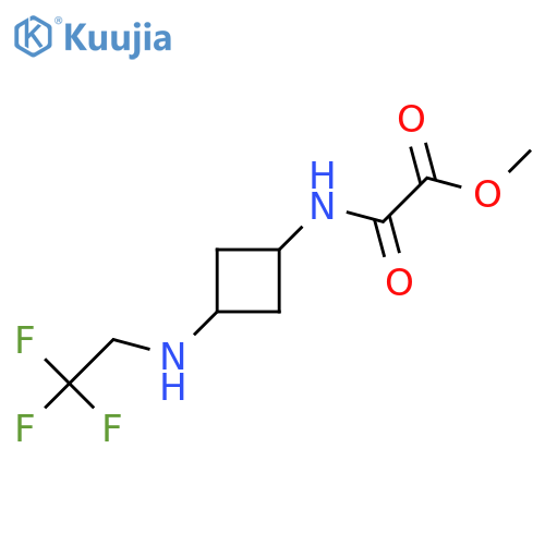 Methyl 2-oxo-2-[[3-(2,2,2-trifluoroethylamino)cyclobutyl]amino]acetate structure