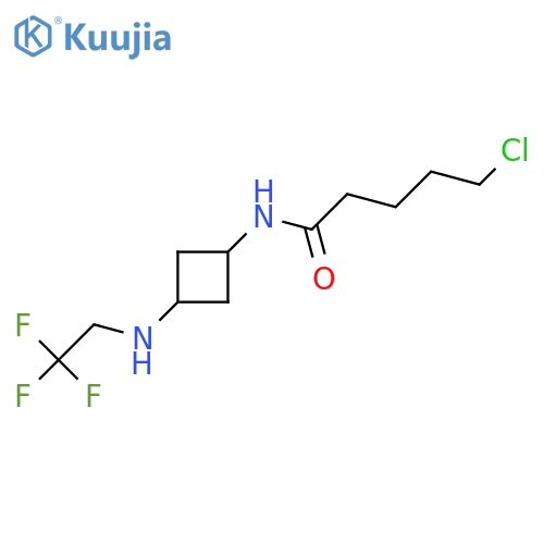 5-chloro-N-[3-(2,2,2-trifluoroethylamino)cyclobutyl]pentanamide structure