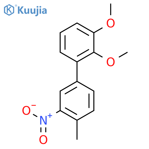 1,2-Dimethoxy-3-(4-methyl-3-nitrophenyl)benzene structure