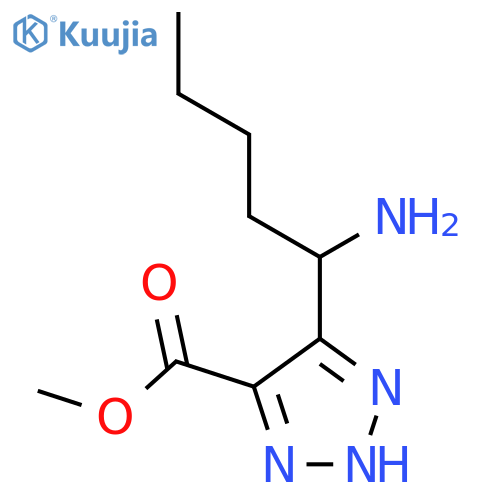 methyl 5-(1-aminopentyl)-1H-1,2,3-triazole-4-carboxylate structure