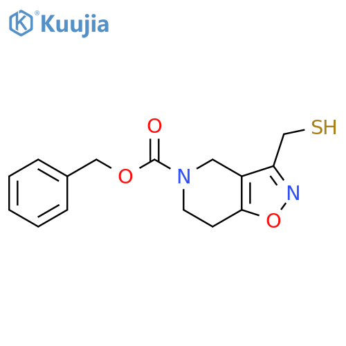 benzyl 3-(sulfanylmethyl)-4H,5H,6H,7H-1,2oxazolo4,5-cpyridine-5-carboxylate structure
