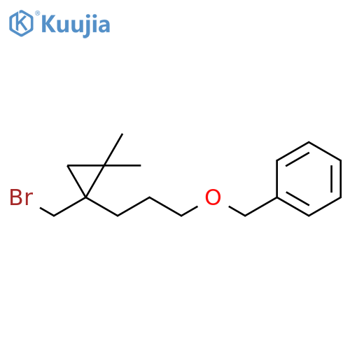 Benzene, [[3-[1-(bromomethyl)-2,2-dimethylcyclopropyl]propoxy]methyl]- structure