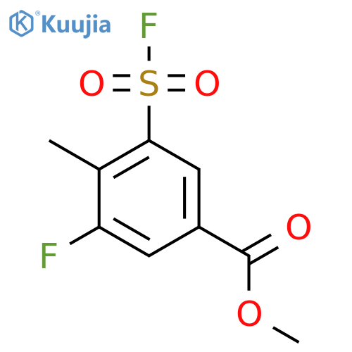Methyl 3-fluoro-5-(fluorosulfonyl)-4-methylbenzoate structure