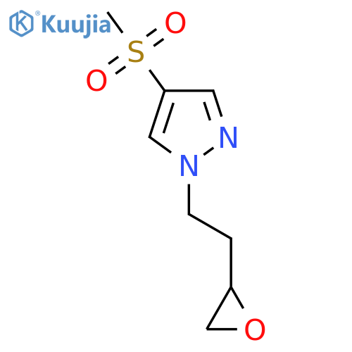 4-methanesulfonyl-1-2-(oxiran-2-yl)ethyl-1H-pyrazole structure