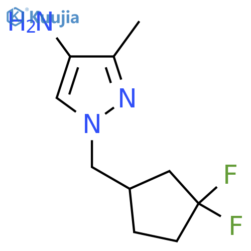 1-(3,3-difluorocyclopentyl)methyl-3-methyl-1H-pyrazol-4-amine structure