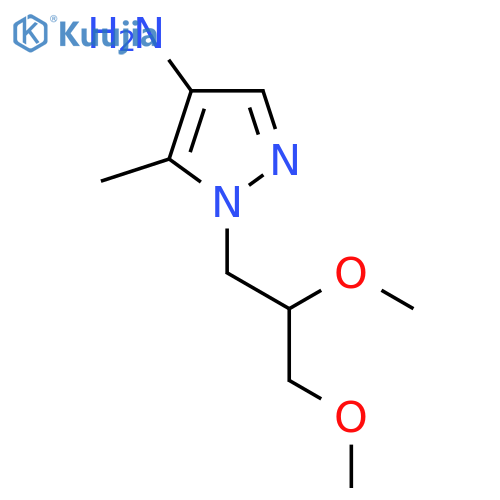 1-(2,3-dimethoxypropyl)-5-methyl-1H-pyrazol-4-amine structure