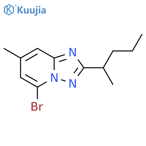 5-bromo-7-methyl-2-(pentan-2-yl)-1,2,4triazolo1,5-apyridine structure