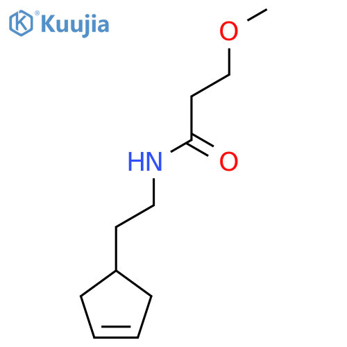N-[2-(cyclopent-3-en-1-yl)ethyl]-3-methoxypropanamide structure