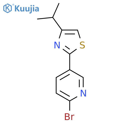 2-Bromo-5-[4-(propan-2-yl)-1,3-thiazol-2-yl]pyridine structure