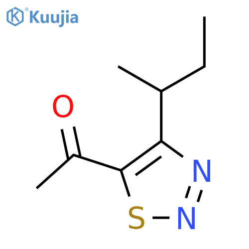 1-4-(butan-2-yl)-1,2,3-thiadiazol-5-ylethan-1-one structure