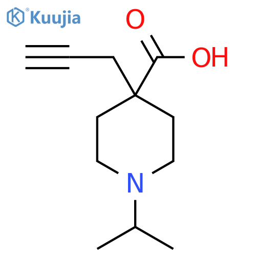4-(Prop-2-yn-1-yl)-1-(propan-2-yl)piperidine-4-carboxylic acid structure