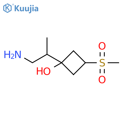 Cyclobutanol, 1-(2-amino-1-methylethyl)-3-(methylsulfonyl)- structure
