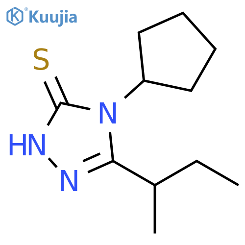 5-(sec-butyl)-4-cyclopentyl-2,4-dihydro-3H-1,2,4-triazole-3-thione structure