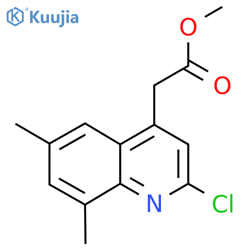 Methyl 2-(2-chloro-6,8-dimethylquinolin-4-yl)acetate structure
