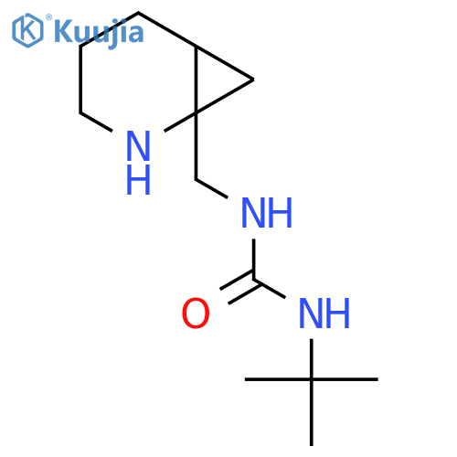 1-({2-Azabicyclo[4.1.0]heptan-1-yl}methyl)-3-tert-butylurea structure