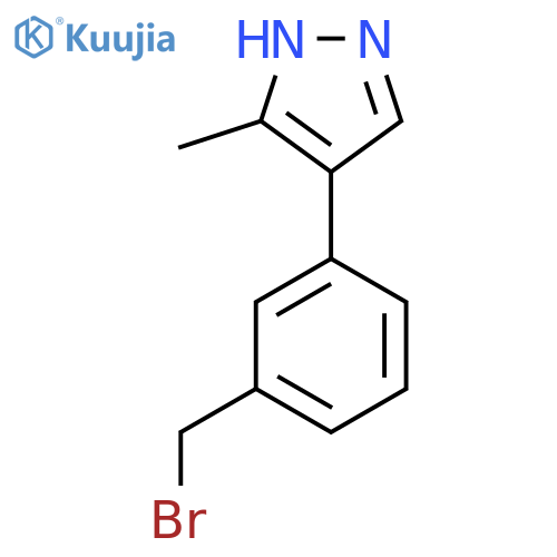 4-3-(bromomethyl)phenyl-3-methyl-1H-pyrazole structure