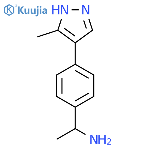 1-4-(3-methyl-1H-pyrazol-4-yl)phenylethan-1-amine structure