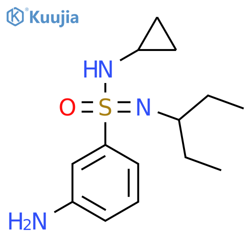 3-amino-N-cyclopropyl-N-(pentan-3-yl)benzene-1-sulfonoimidamide structure