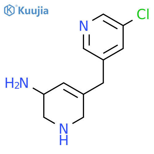5-[(5-Chloropyridin-3-yl)methyl]-1,2,3,6-tetrahydropyridin-3-amine structure